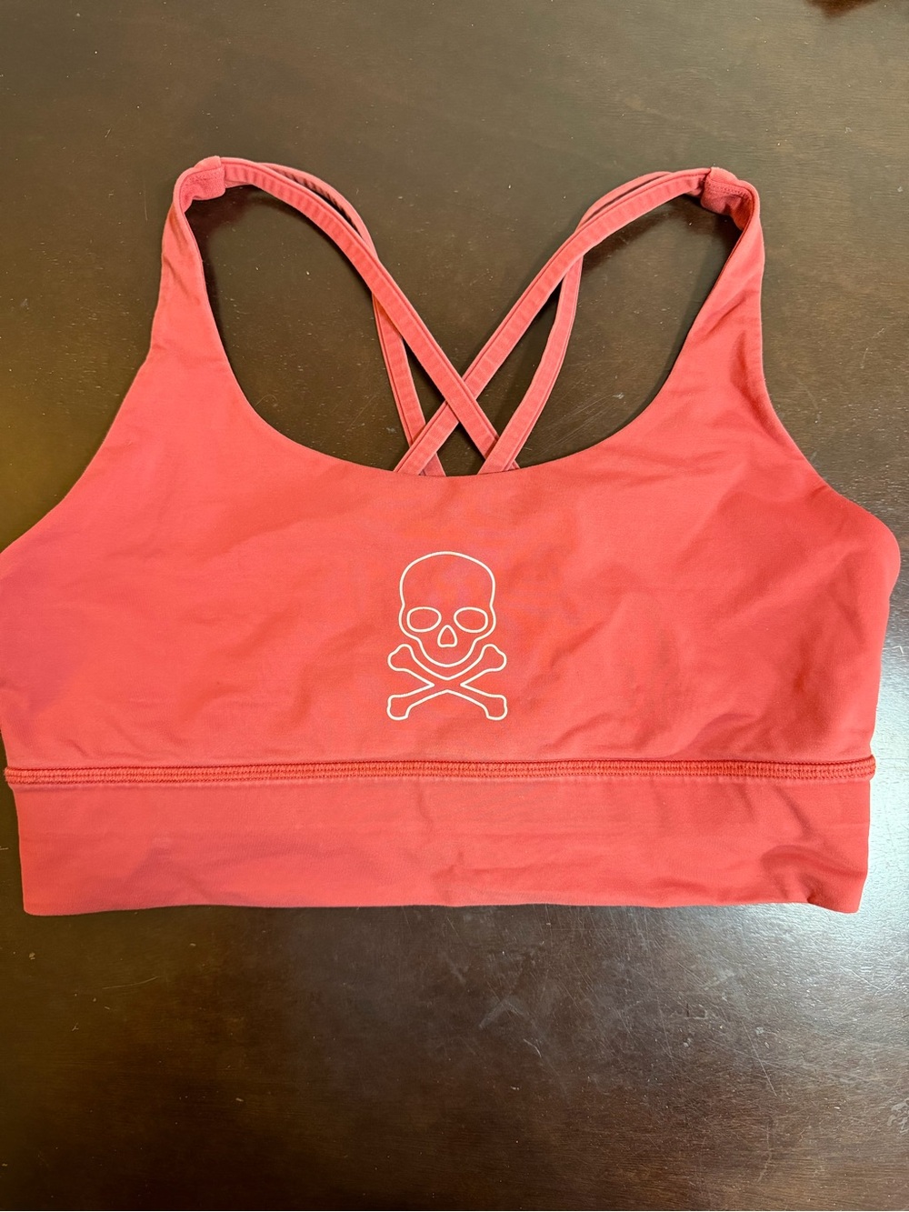 Lululemon Red Skull Crossback Sports Bra Size 10